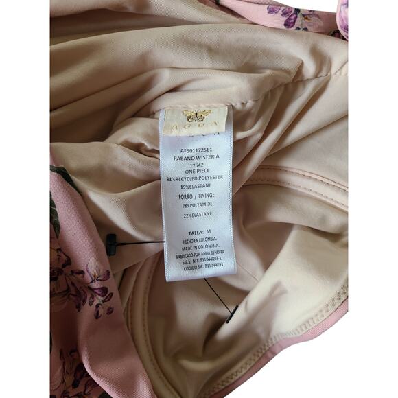 Agua by Agua Bendita Rabano Wisteria One-Piece Swimsuit Size Medium - Picture 5 of 7